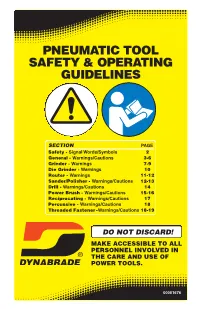 Pneumatic Tool Safety & Operating Guidelines