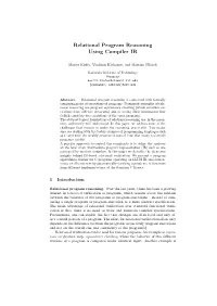 Relational Program Reasoning Using Compiler IR