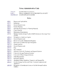 Texas Administrative Code Rules