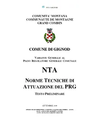 Norme Tecniche Di Attuazione Del Prg