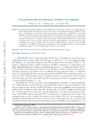 Parareal Neural Networks Emulating a Parallel-In-Time Algorithm∗