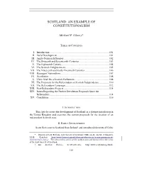 Scotland: an Example of Constitutionalism
