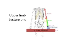 Upper Limb Lecture One