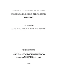 Applications of Oligopeptide-Functionalized