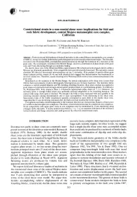 Constrictionai Strain in a Non-Coaxial Shear Zone: Implications for Fold and Rock Fabric Development, Central Mojave Metamorphic Core Complex, California