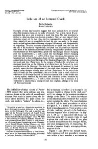 Isolation of an Internal Clock