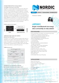 Nrf8001 Product Brief