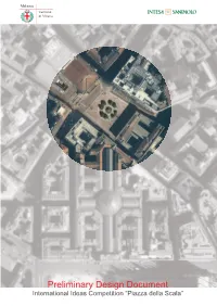 Preliminary Design Document International Ideas Competition “Piazza Della Scala” SUMMARY
