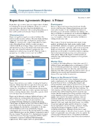 Repurchase Agreements (Repos): a Primer
