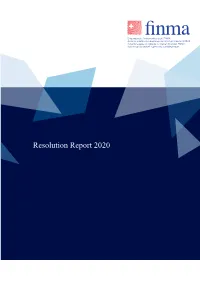 Resolution Report 2020 Management Summary