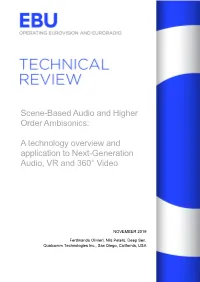 Scene-Based Audio and Higher Order Ambisonics