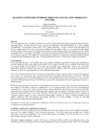 Teaching Software Synthesis Through Csound's New Modelling Opcodes