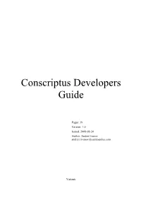 Developer's Guide ● Using the Conscriptus Web API