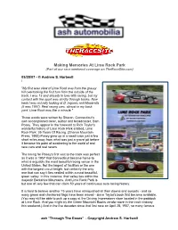Making Memories at Lime Rock Park (Part of Our Race Weekend Coverage on Theracesite.Com)