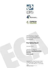 APG Flaring in Egypt: Addressing Regulatory Constraints