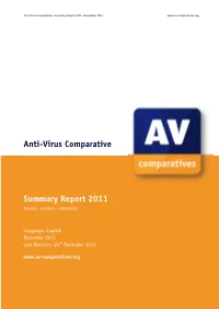 AV-Comparatives Summary Report 2011 Review Section