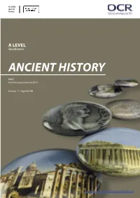 OCR a Level Ancient History H407 Specification