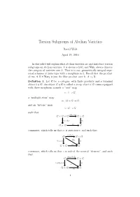 Torsion Subgroups of Abelian Varieties