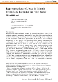 A Sufi Reading of Jesus