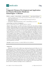 Composite Polymers Development and Application for Polymer Electrolyte Membrane Technologies—A Review