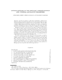 Generalizations of the Springer Correspondence and Cuspidal Langlands Parameters