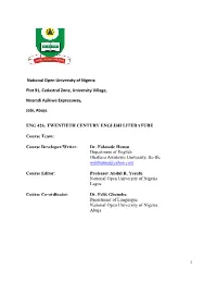 National Open University of Nigeria Plot 91, Cadastral Zone, University