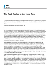 The Arab Spring in the Long Run