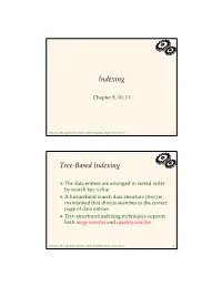 Indexing Tree-Based Indexing