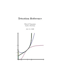 Tetration Reference