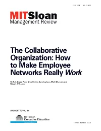 The Collaborative Organization: How to Make Employee Networks Really Work