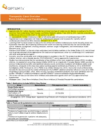 Therapeutic Class Overview Renin Inhibitors and Combinations