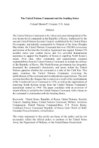 1 the United Nations Command and the Sending States Colonel Shawn