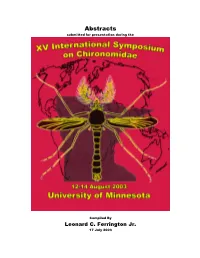 Abstracts Submitted for Presentation During The
