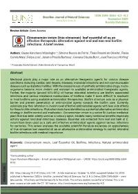Cinnamomum Verum (True Cinnamon) Leaf Essential Oil As an Abstract Effective Therapeutic Alternative Against Oral and Non-Ora