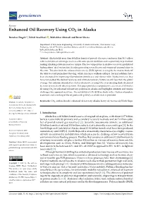 Enhanced Oil Recovery Using CO2 in Alaska