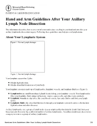 Hand and Arm Guidelines After Your Axillary Lymph Node Dissection