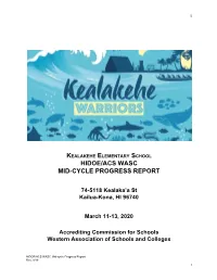 Hidoe/Acs Wasc Mid-Cycle Progress Report