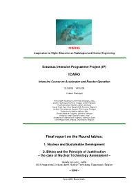 ICARO Final Report on the Round Tables
