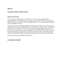 SM-31 Leonard Calvert Monument