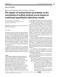 The Impact of Measurement Uncertainty on the Uncertainty Of