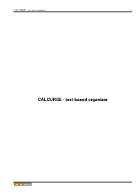 Text-Based Organizer I