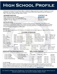Class of 2021 High School Profile