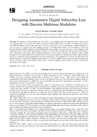 Designing Asymmetric Digital Subscriber Line with Discrete Multitone Modulator