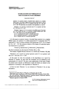 On Relaxation of Normality in the Fuglede-Putnam Theorem