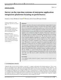 Survey on the Run-Time Systems of Enterprise Application Integration Platforms Focusing on Performance