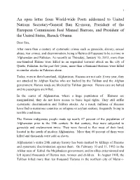 An Open Letter from World-Wide Poets Addressed To