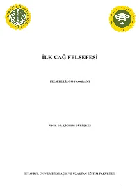 Ilk Çağ Felsefesi