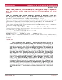 LMO1 Functions As an Oncogene by Regulating TTK Expression and Correlates with Neuroendocrine Differentiation of Lung Cancer