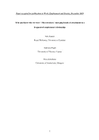 Microworkers’ Emerging Bonds of Attachment in A