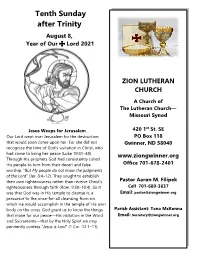 Tenth Sunday After Trinity